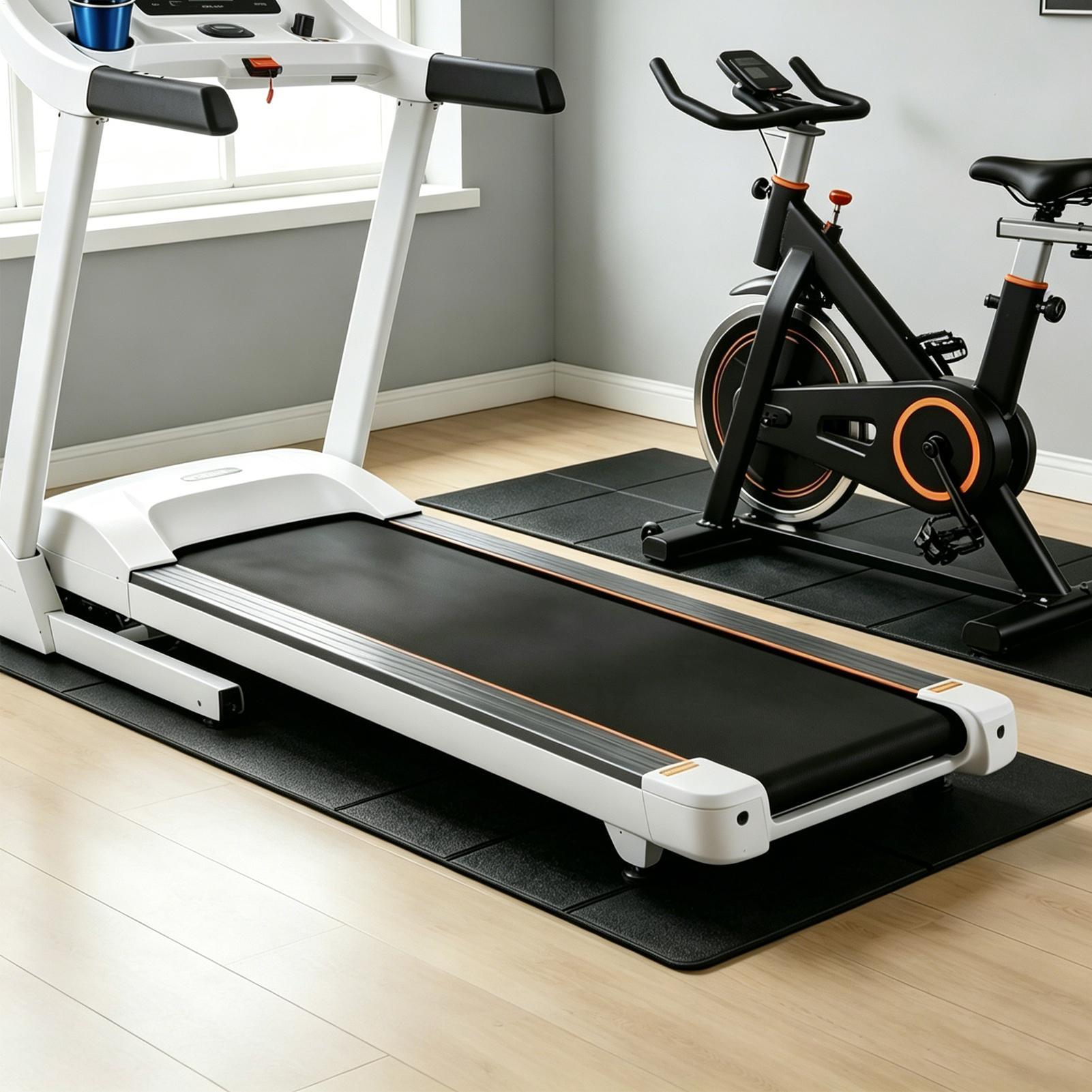 Home Gym Gym Equipment - Treadmill Pads For Floor Non Slip