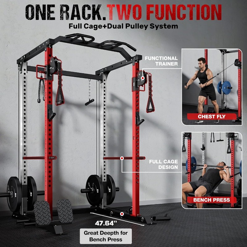 DP01 Power Cage, 2000LBS Squat - Squat Rack Power ulasan dan harga