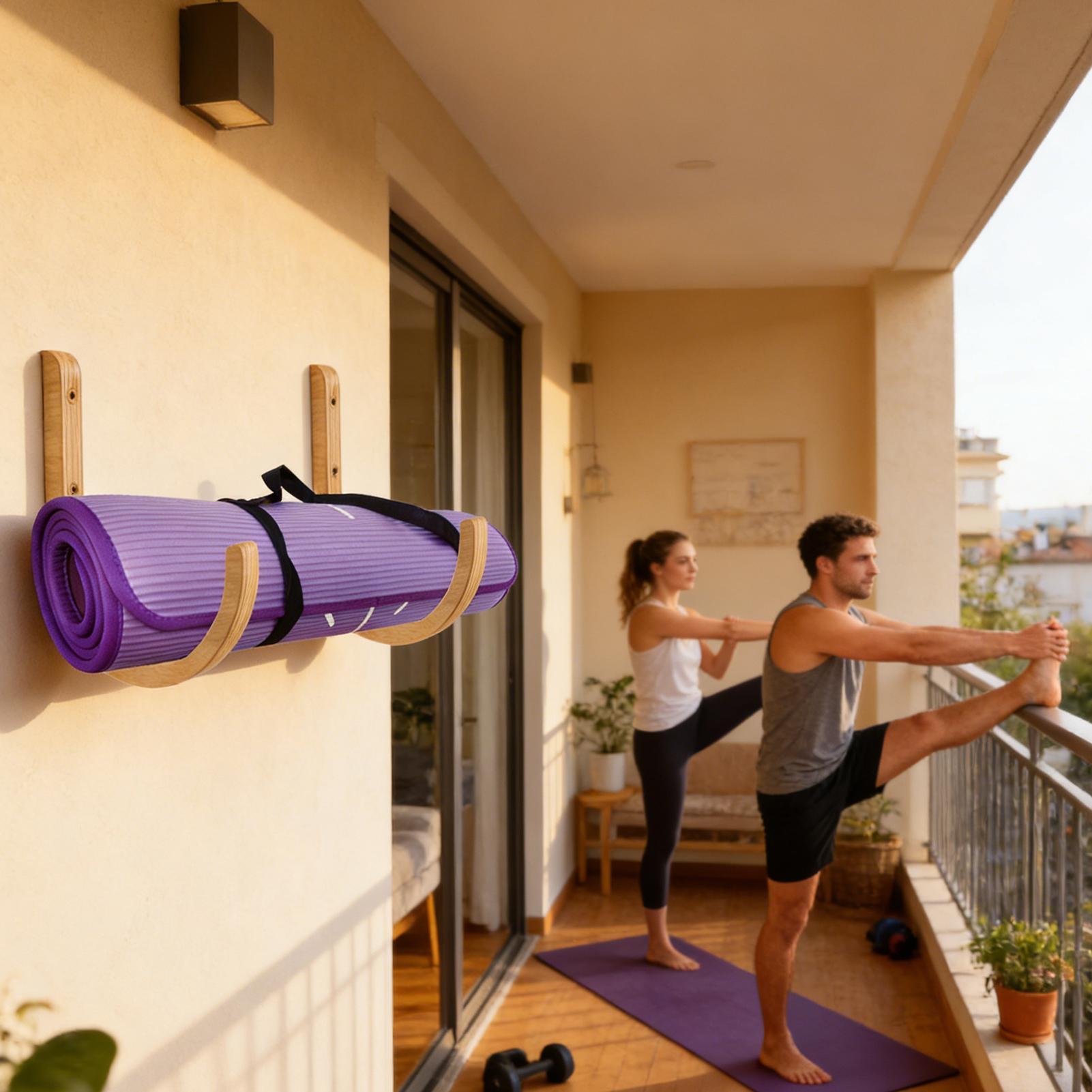 Yoga Mat Organizer 2 Pieces Wo - Home Gym Folding Rack ulasan dan harga