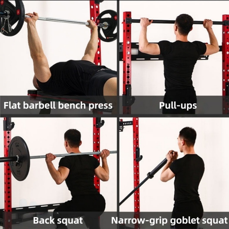 English：Adjustable Power Cage  - Home Gym Folding Rack ulasan dan harga
