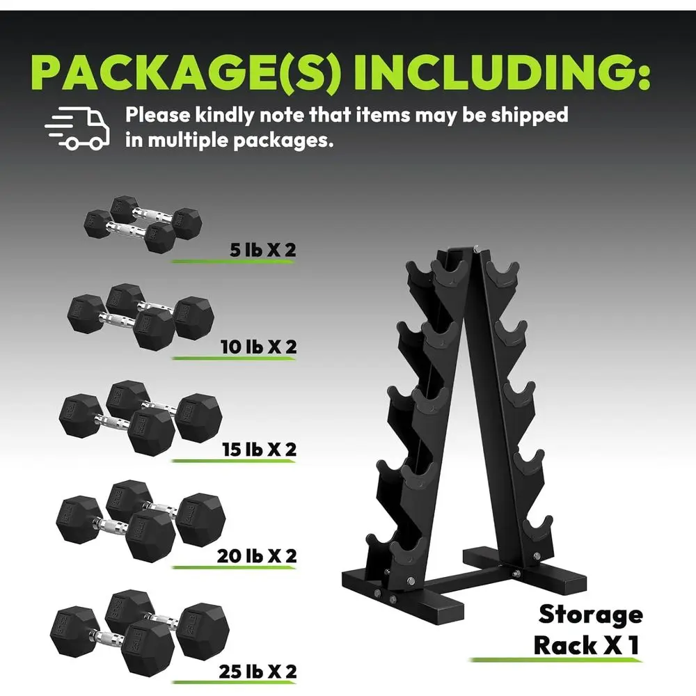 Hex Dumbbells with A-E Rack, 1 - Home Gym Design ulasan dan harga