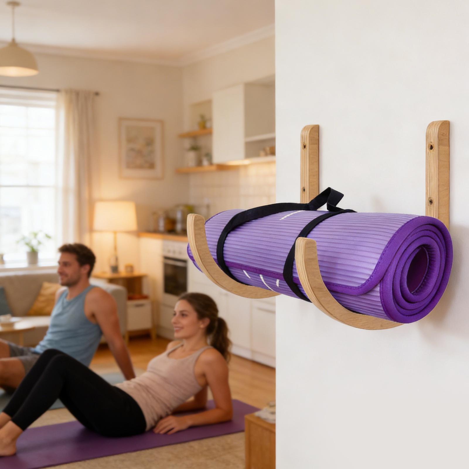 Yoga Mat Storage Rack 2 Pieces - Home Gym Folding Rack ulasan dan harga