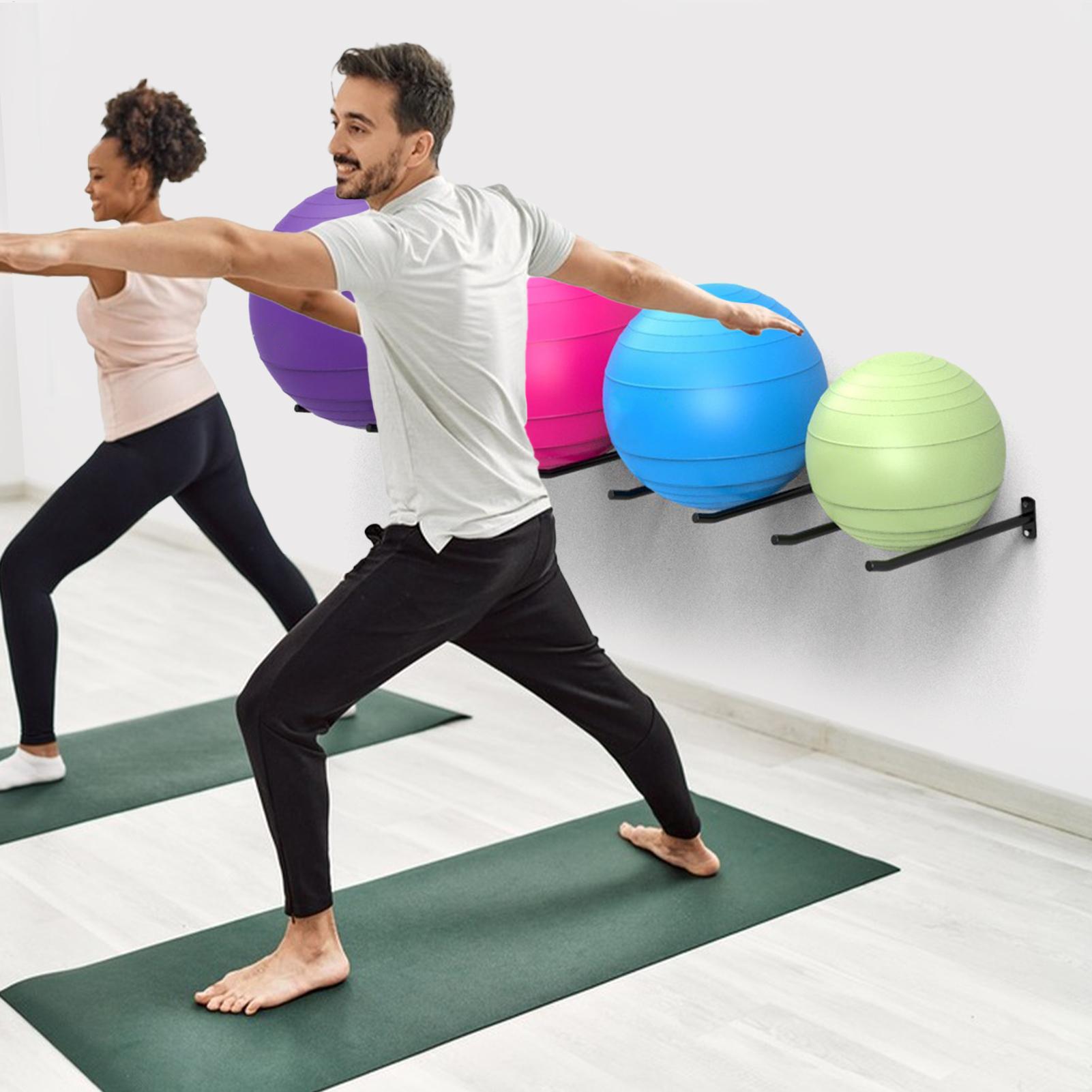 Yoga Ball Wall Mount Storage R - Home Gym Folding Rack ulasan dan harga