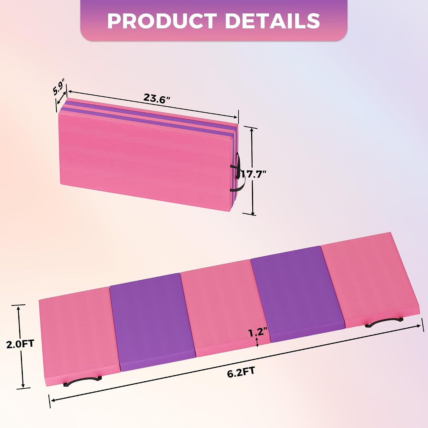 Foldable Yoga Mat Gymnastics M - Home Gym On Carpet ulasan dan harga