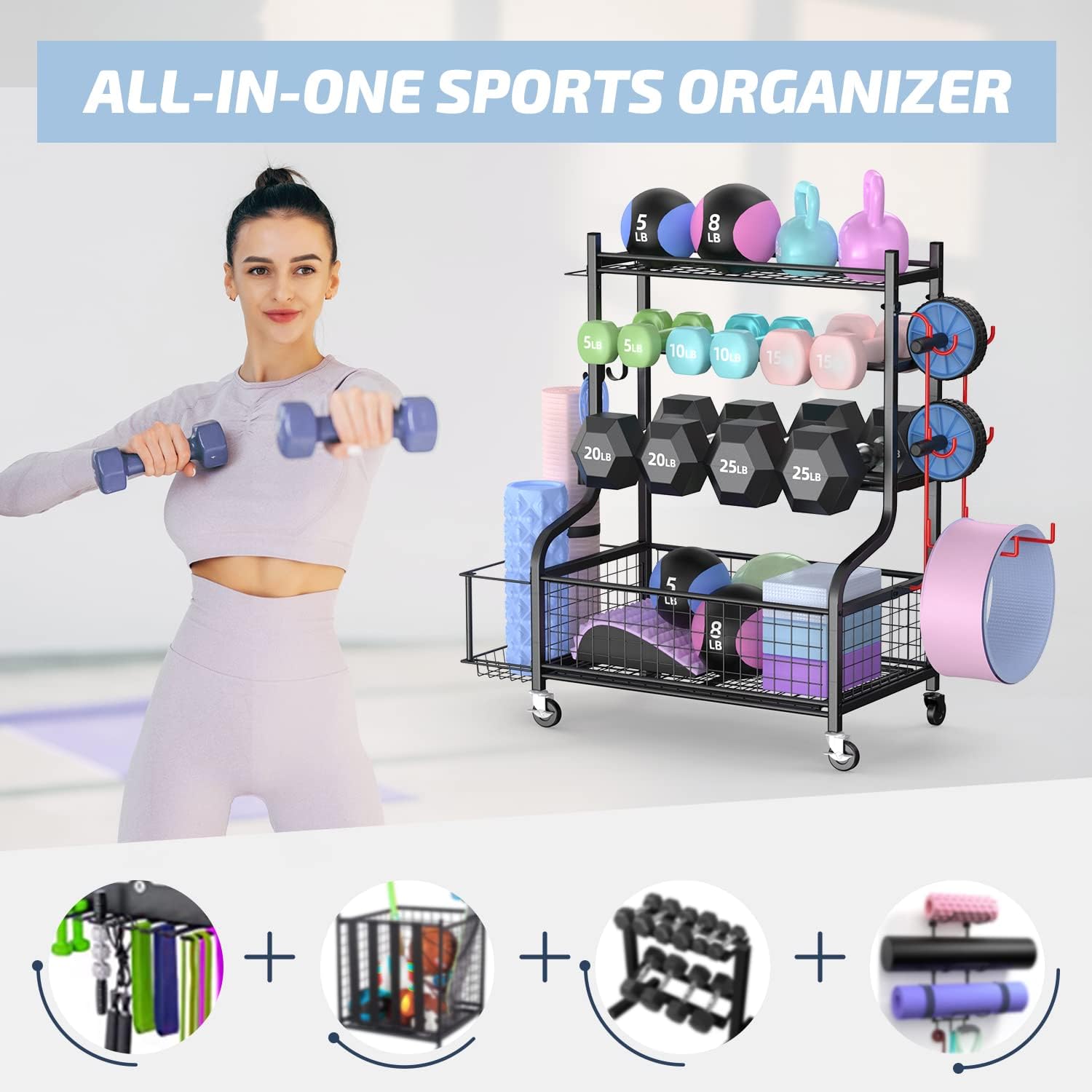 Home Gym Dumbbell Rack with Wh - Home Gym Training ulasan dan harga