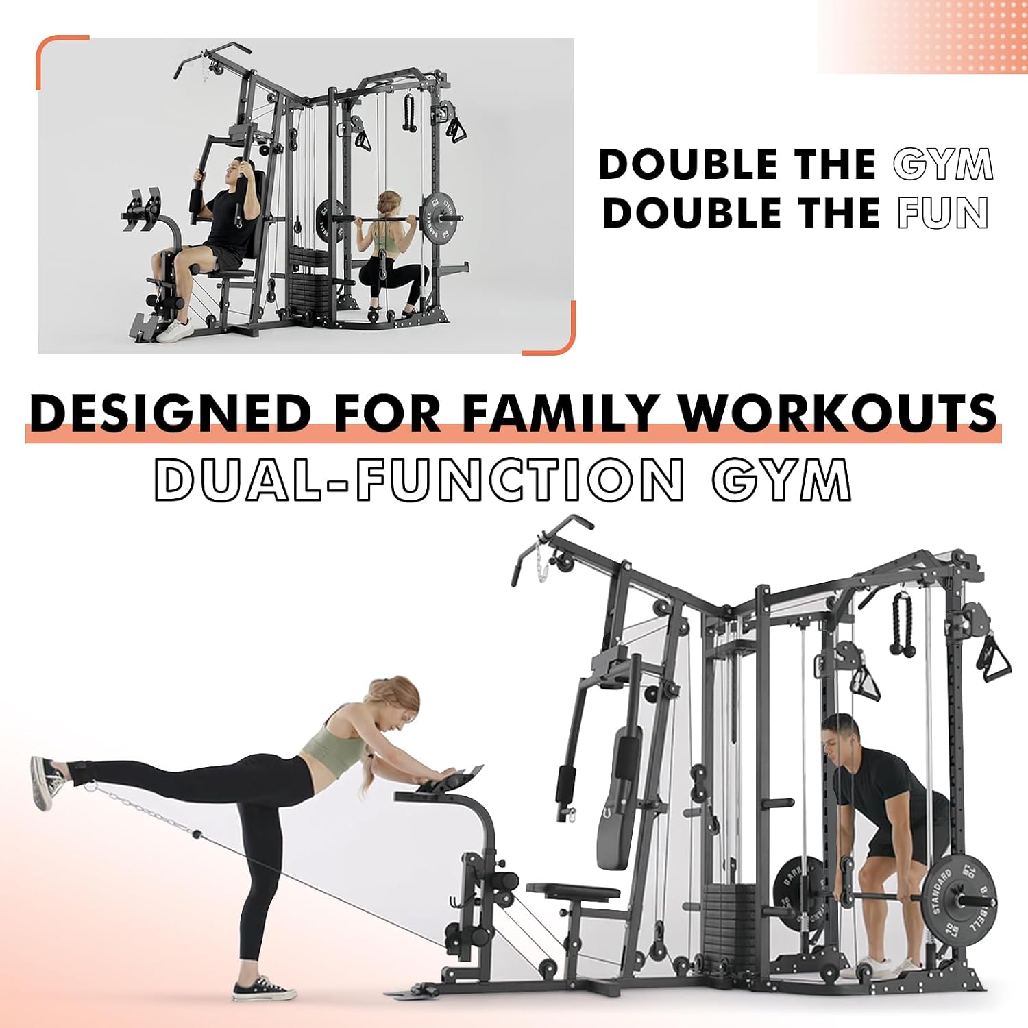 Dual-Station SmithΔ Machine Po - Home Gym With Smith Machine ulasan dan harga