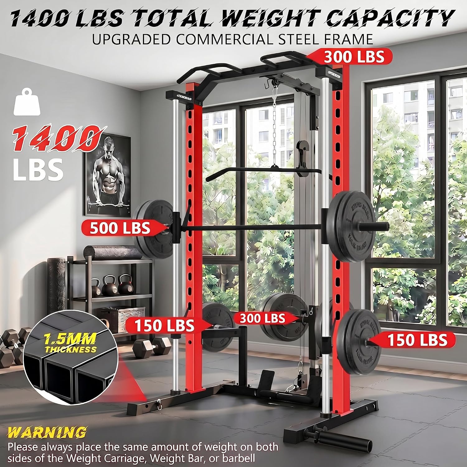 All-in-One Smith Machine Power - Home Gym With Smith Machine ulasan dan harga