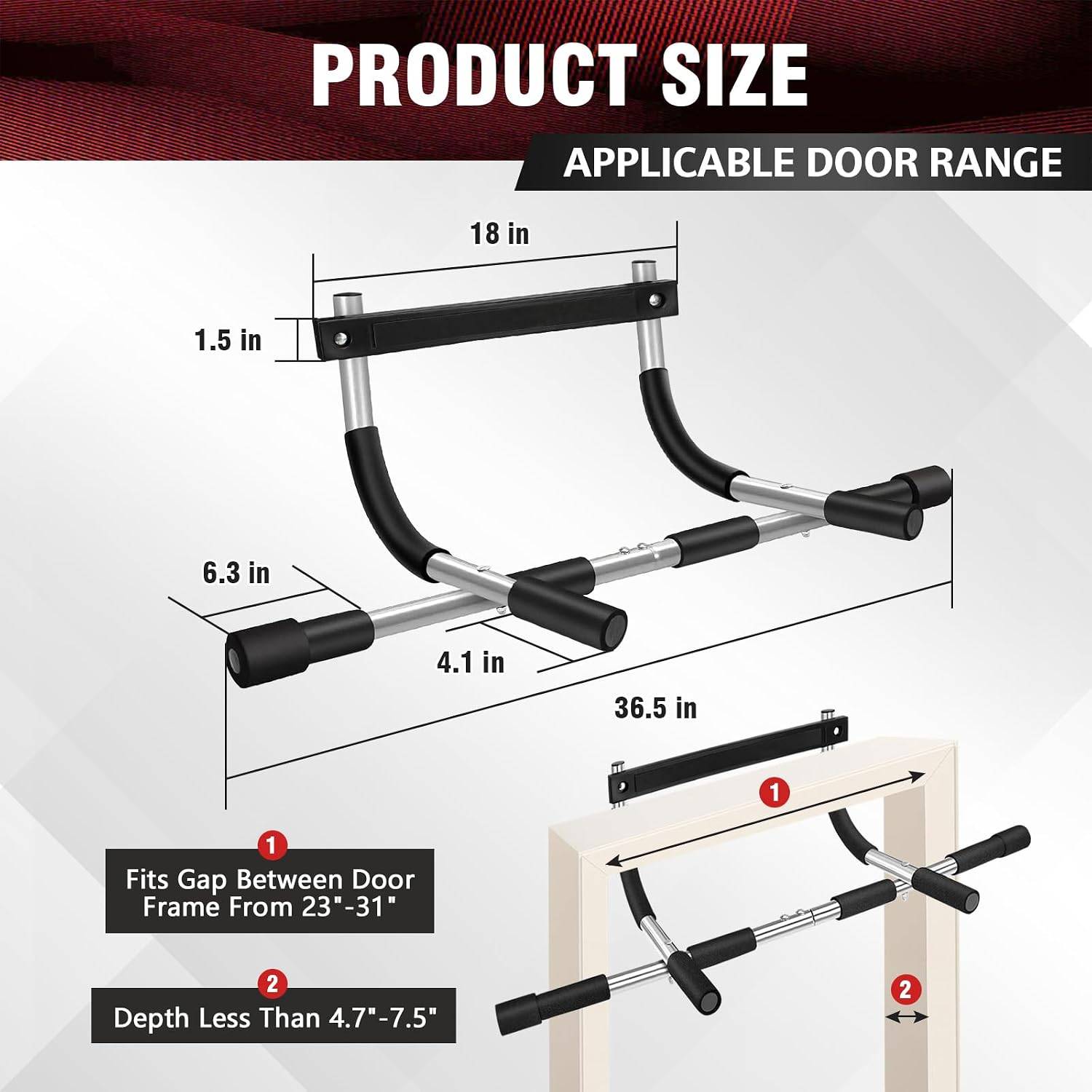 Adjustable Chin Up Bar Exercis - Chin Up Doorframe ulasan dan harga