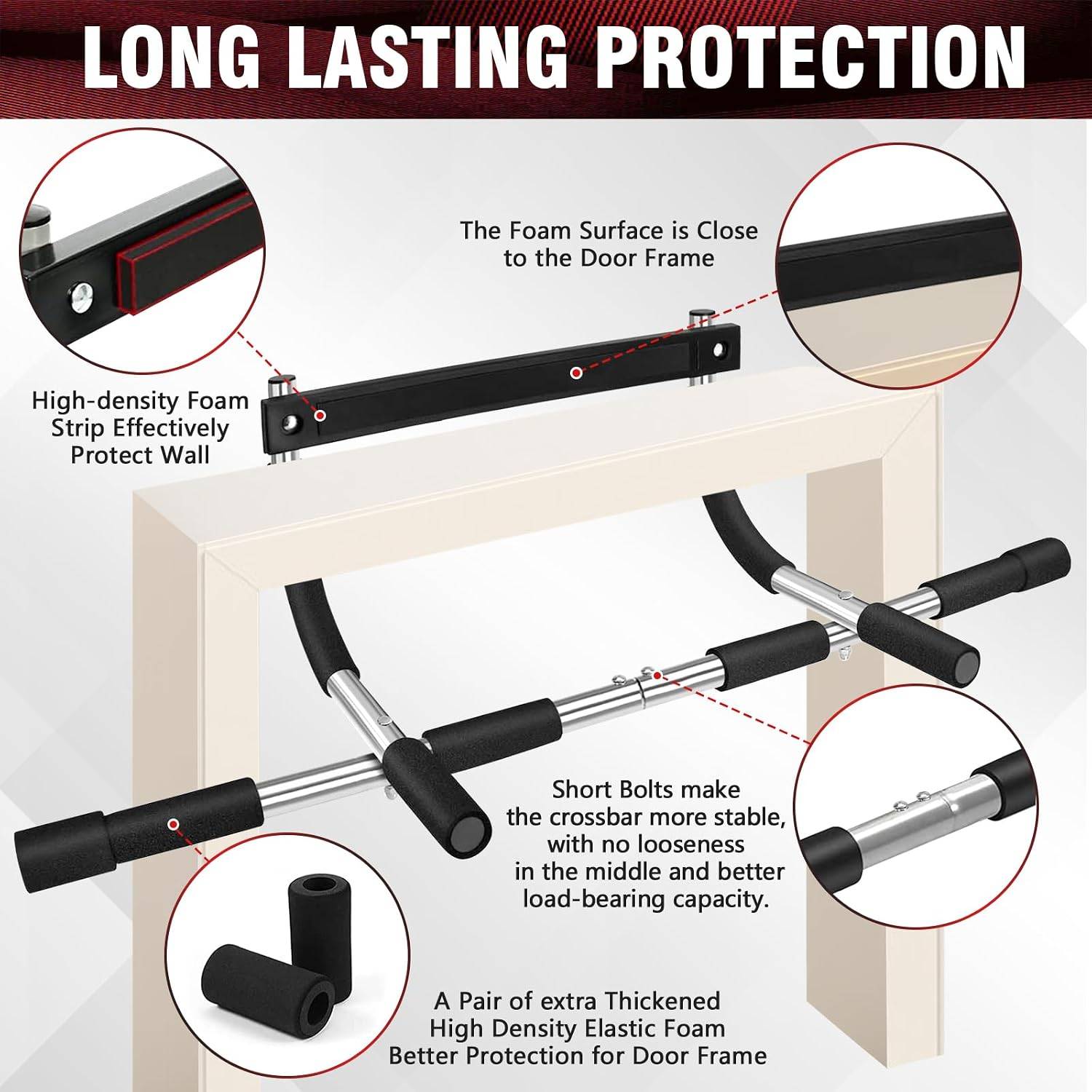 Adjustable Chin Up Bar Exercis - Chin Up Doorframe ulasan dan harga