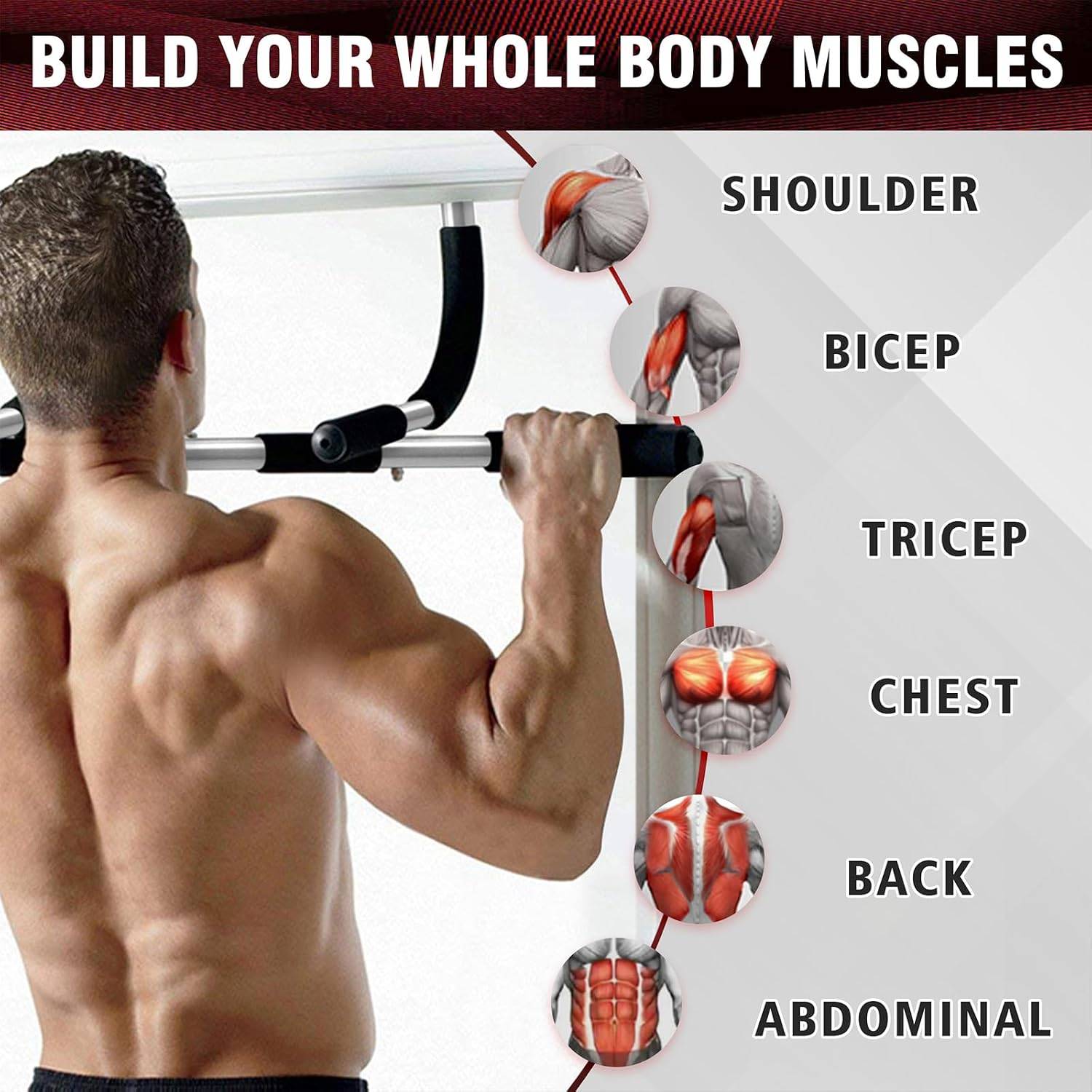 Adjustable Chin Up Bar Exercis - Chin Up Doorframe ulasan dan harga