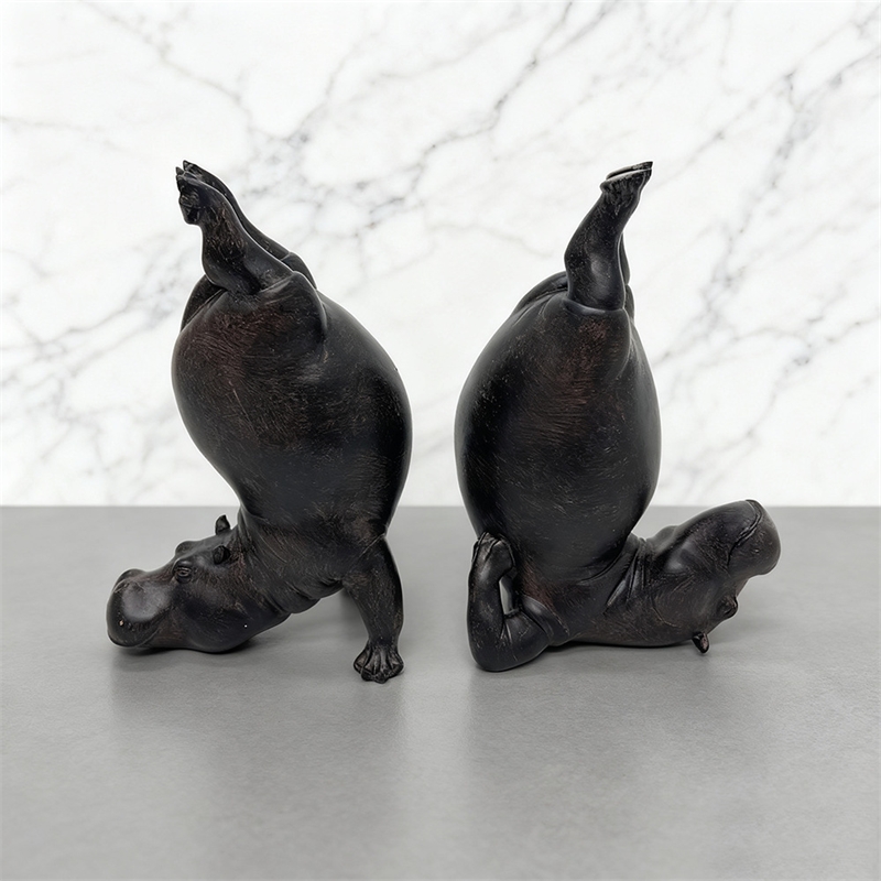 Yoga Hippo Resin Figurine Zen  - Home Gym Zen ulasan dan harga