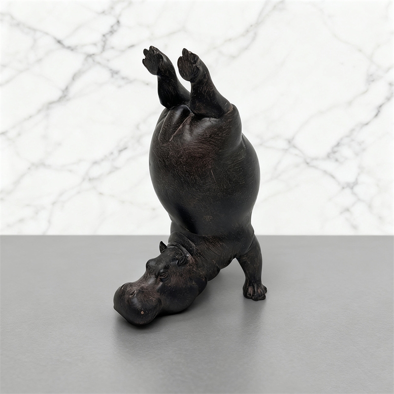 Yoga Hippo Resin Figurine Zen  - Home Gym Zen ulasan dan harga