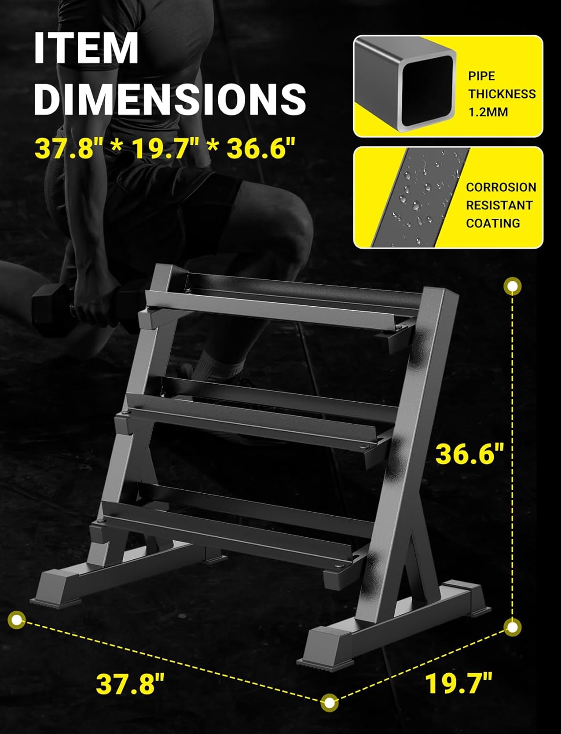 Home Gym Dumbbell Rack, 3 & 5  - Home Gym Training ulasan dan harga